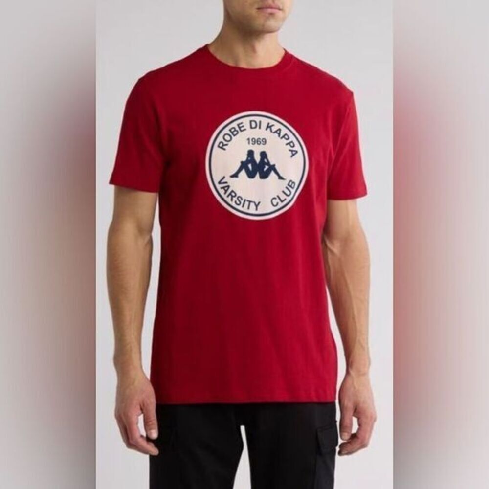 NWT di KAPPA Men’s Red Varsity Club Logo Short Sleeve Graphic T-Shirt - Size XXL